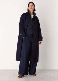 Wool Zip Front Rib Cardigan