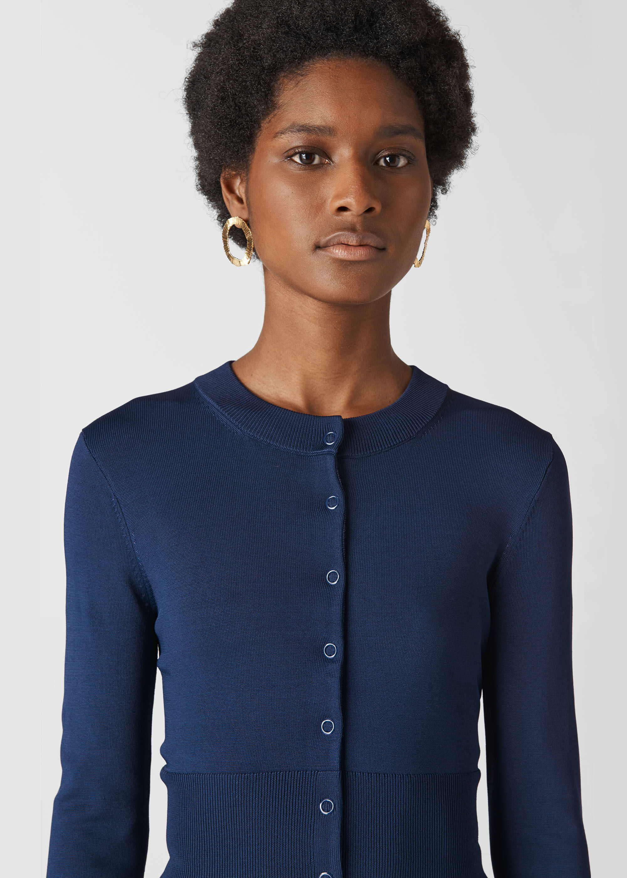 Navy cropped cardigan clearance