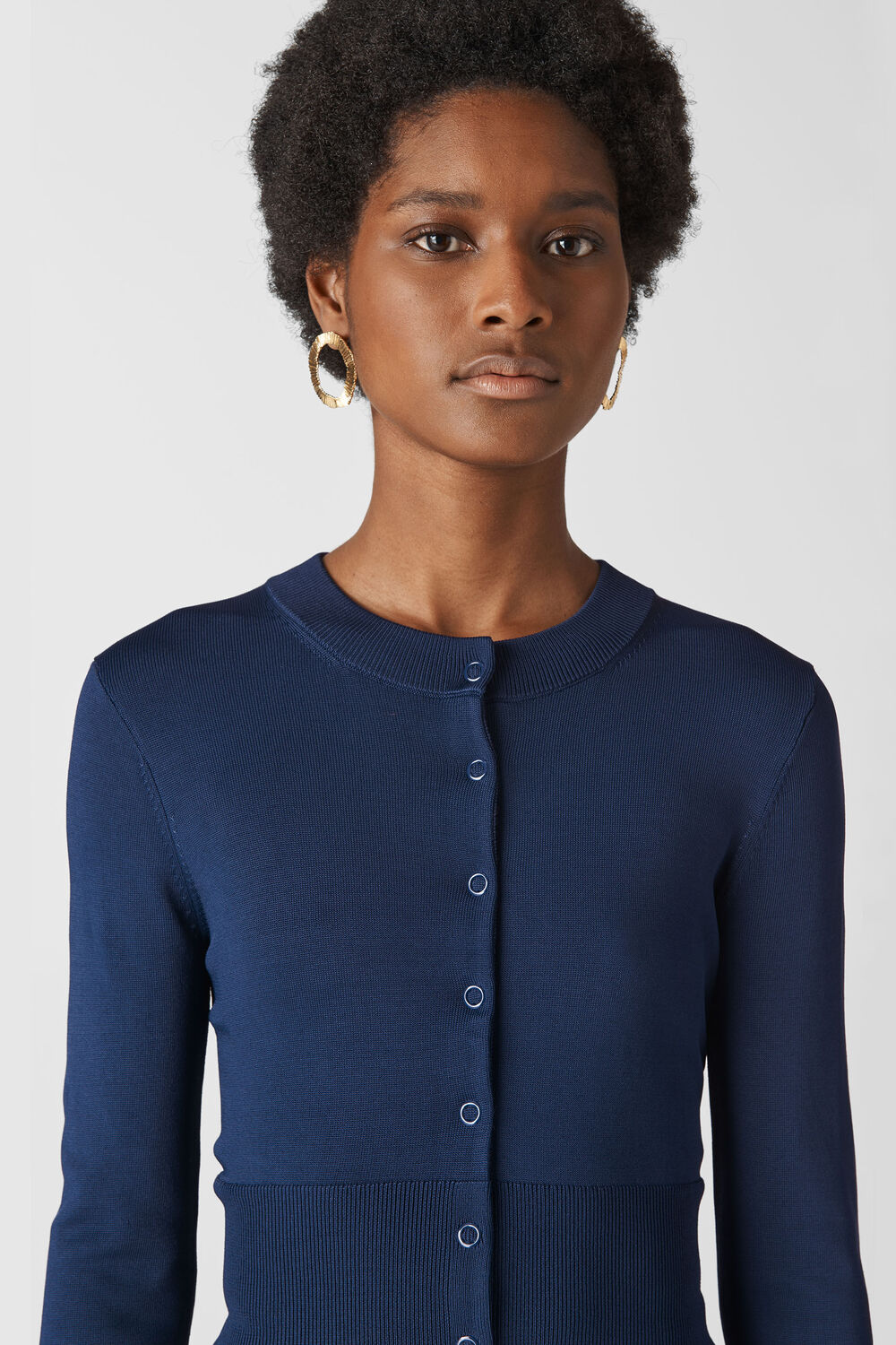 Crop Cardigan Navy