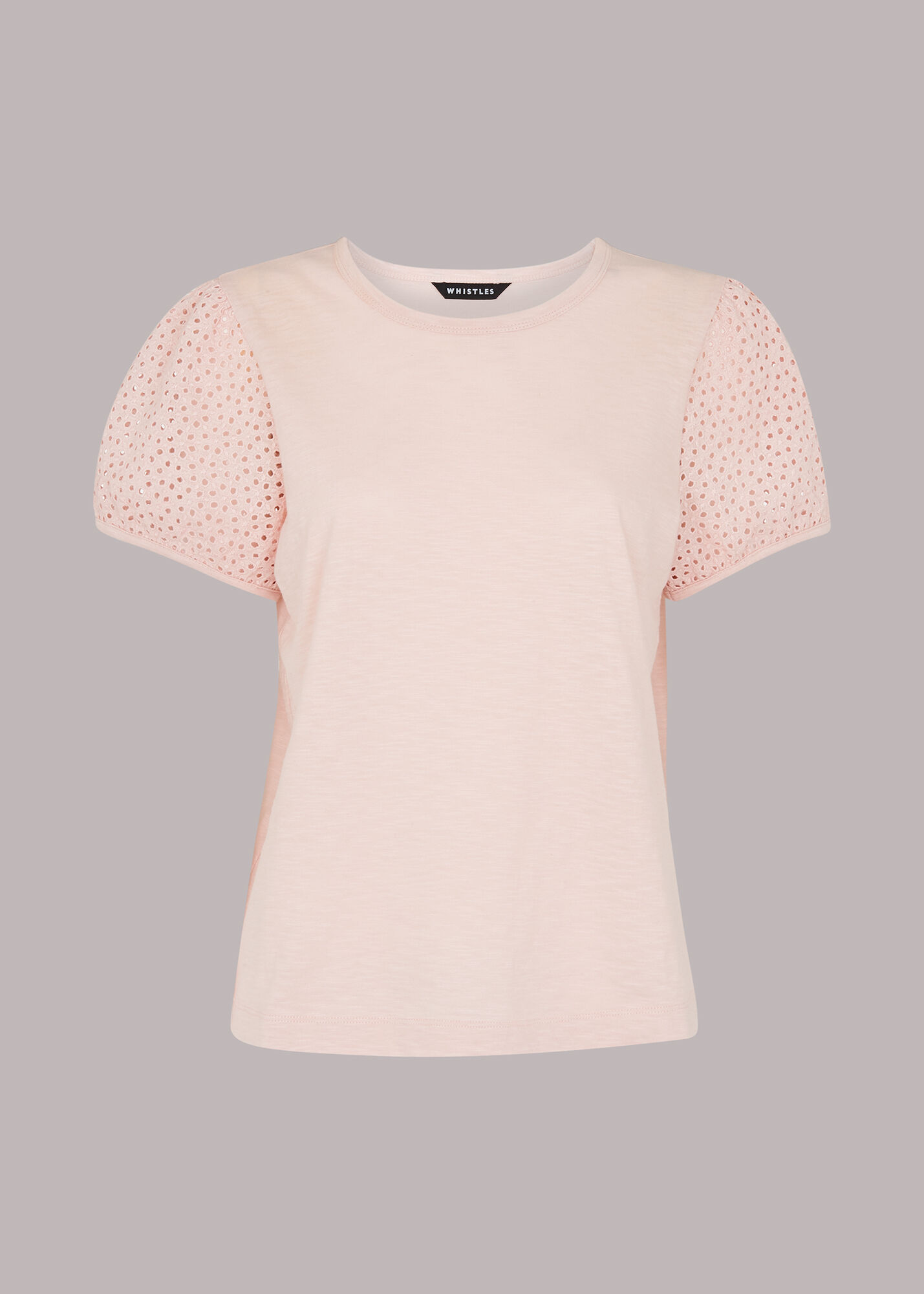 Pink puff sleeve t sales shirt