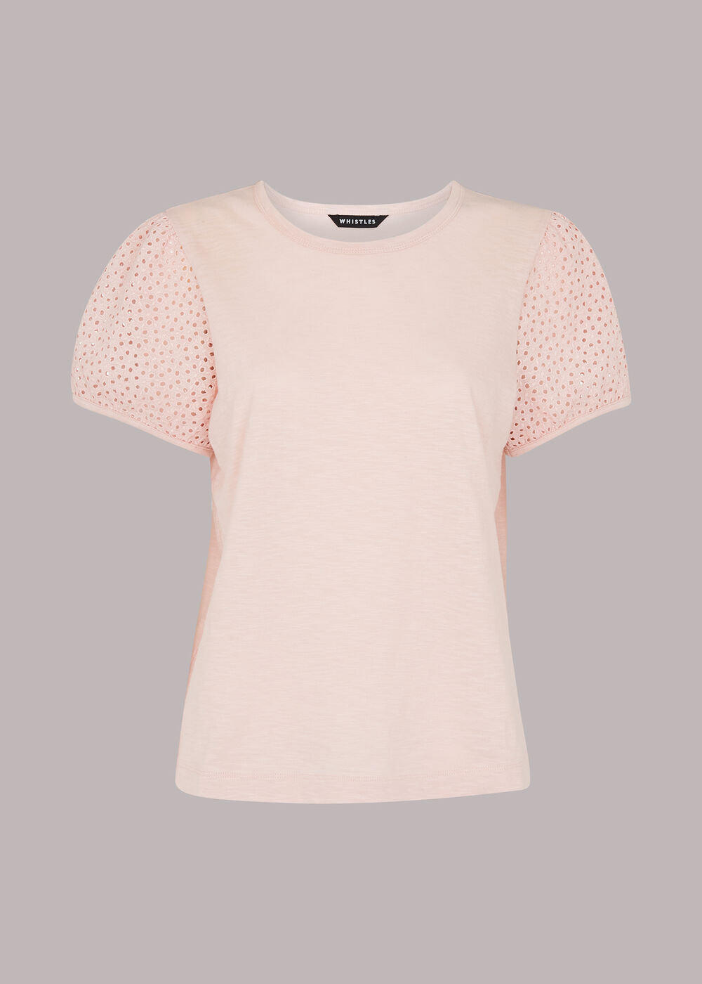 Broderie Puff Sleeve T-Shirt