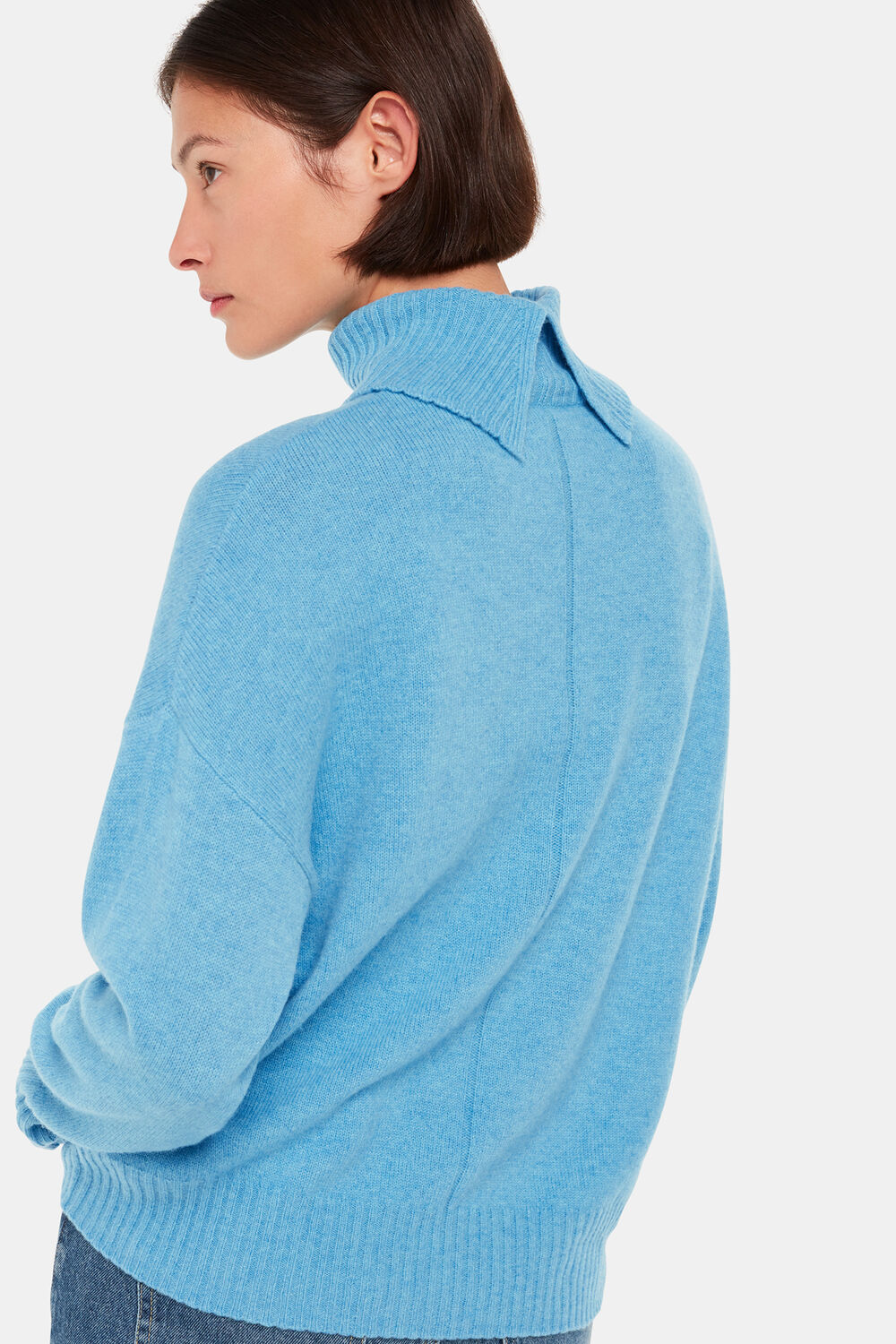 Wool Roll Neck Pocket Sweater
