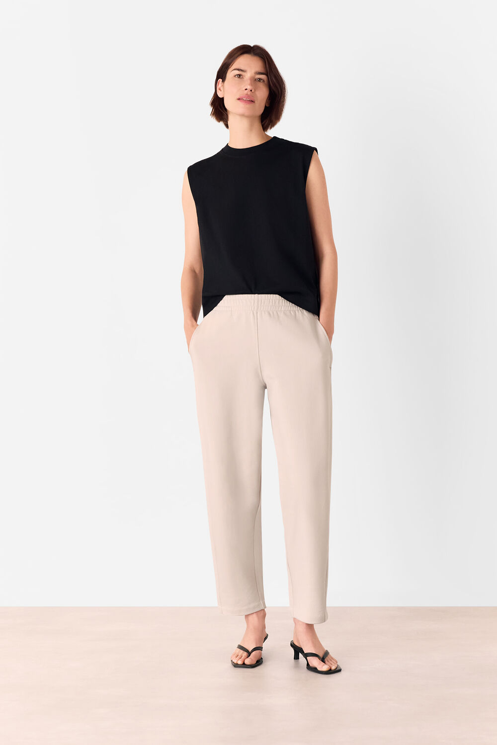 Neutral Barrel Leg Jersey Jogger