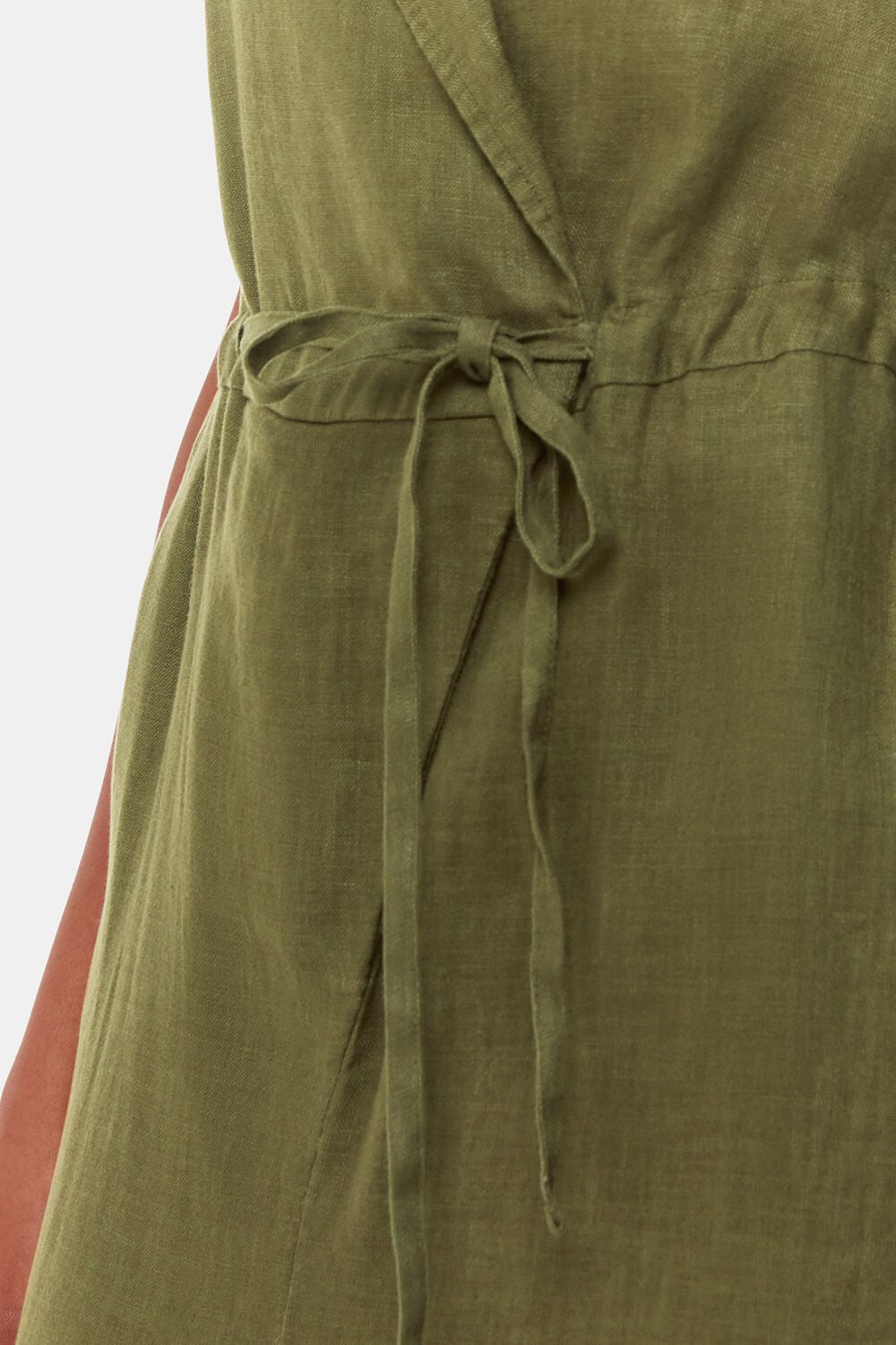 Petite Bella Linen Wrap Jumpsuit