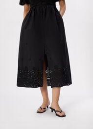 Petite Cotton Broderie V Neck Dress