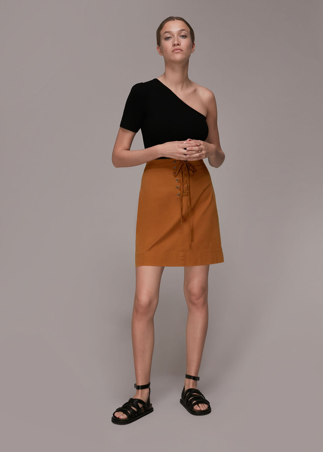 Piper Lace Front Mini Skirt