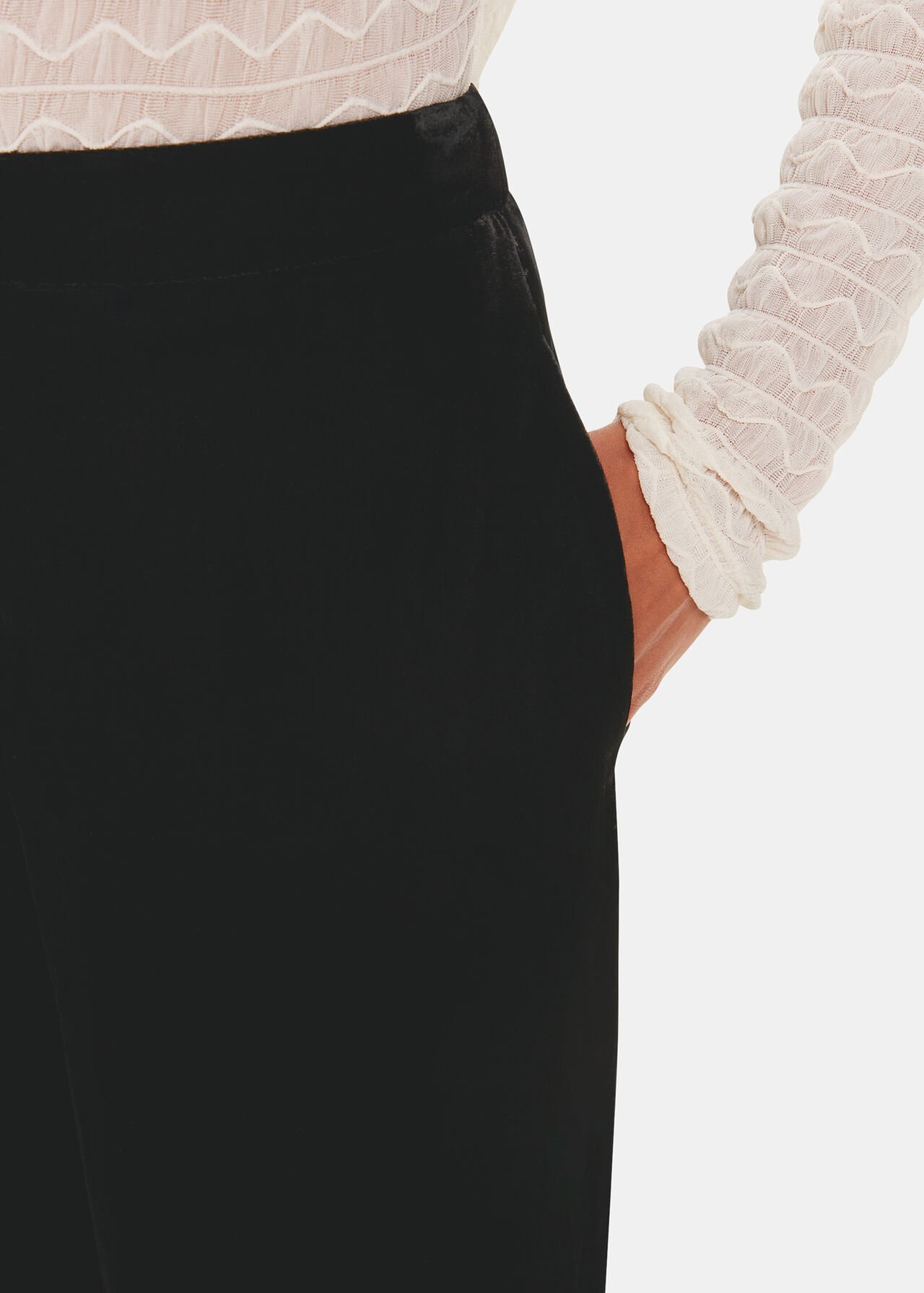 Full Length Velvet Trouser