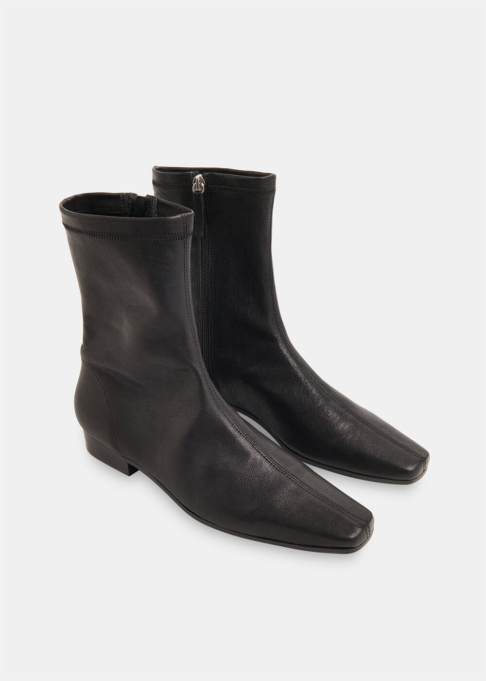 Square Toe Flat Sock Boot