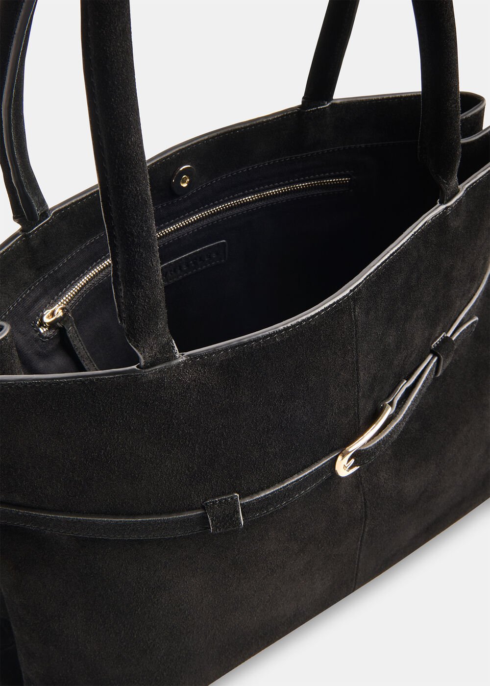 Noelle Suede Buckle Tote Bag