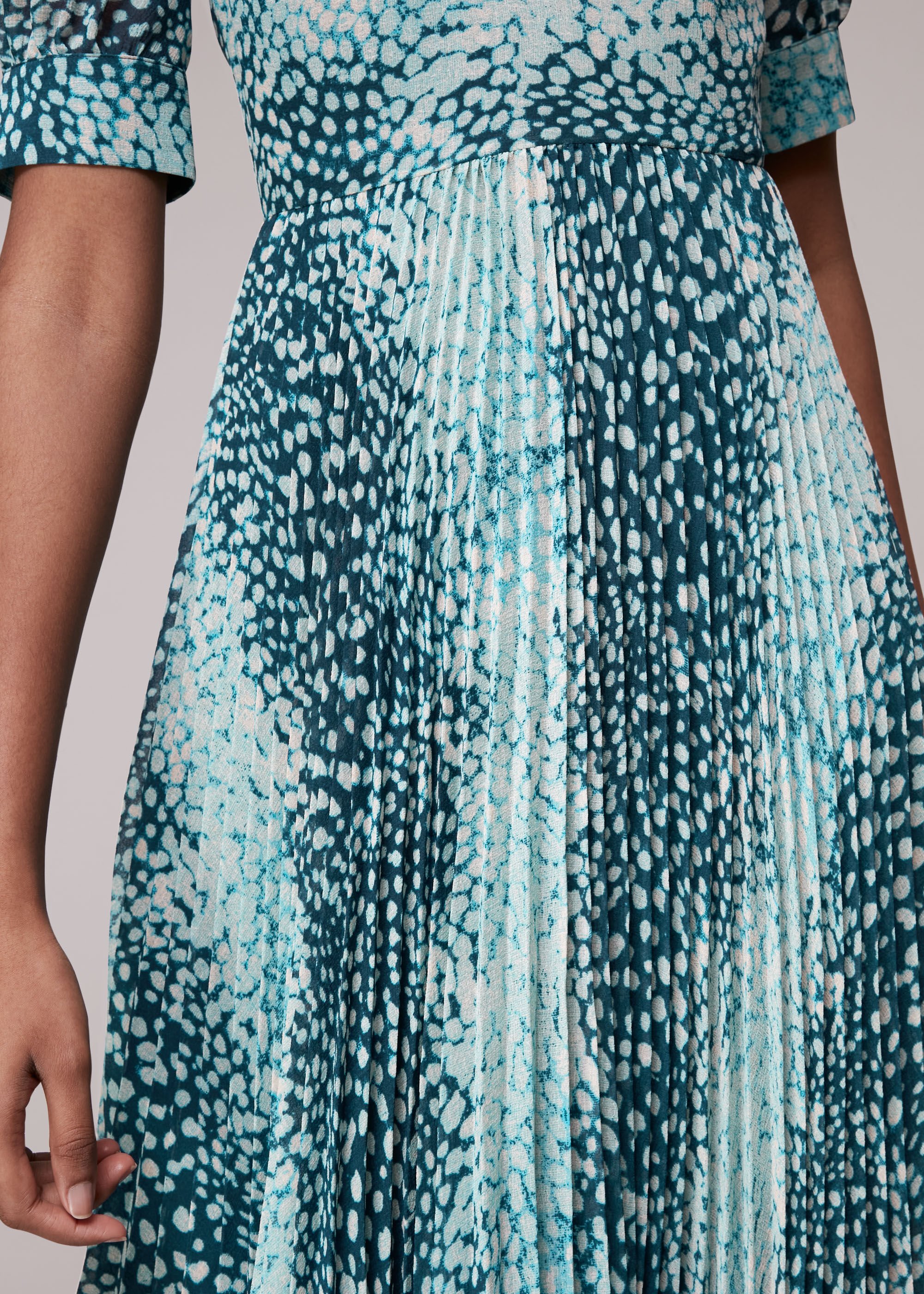 Blue Esme Dalmation Print Dress