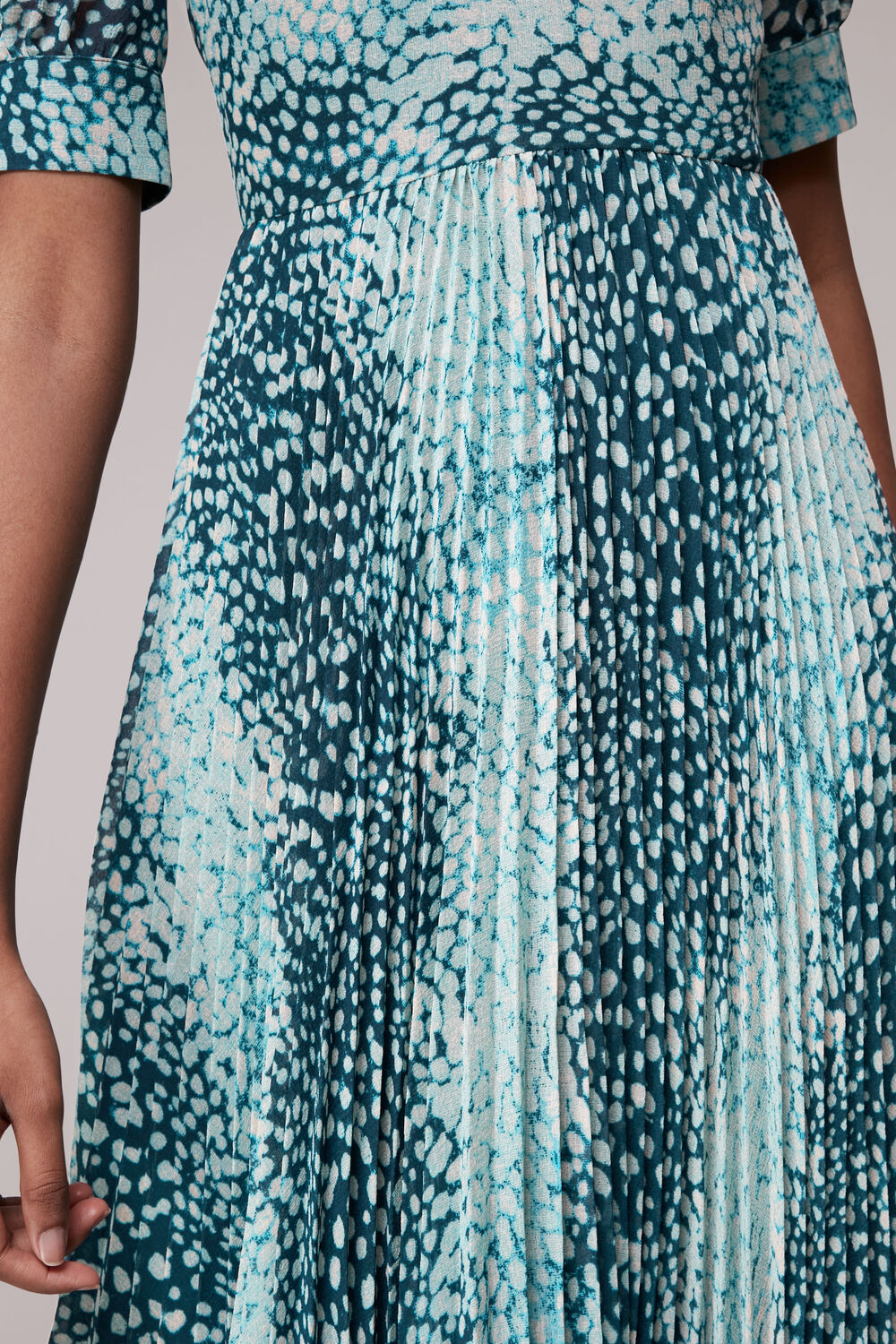 Blue Esme Dalmation Print Dress