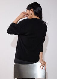 Cashmere Seam Detail Crew Knit