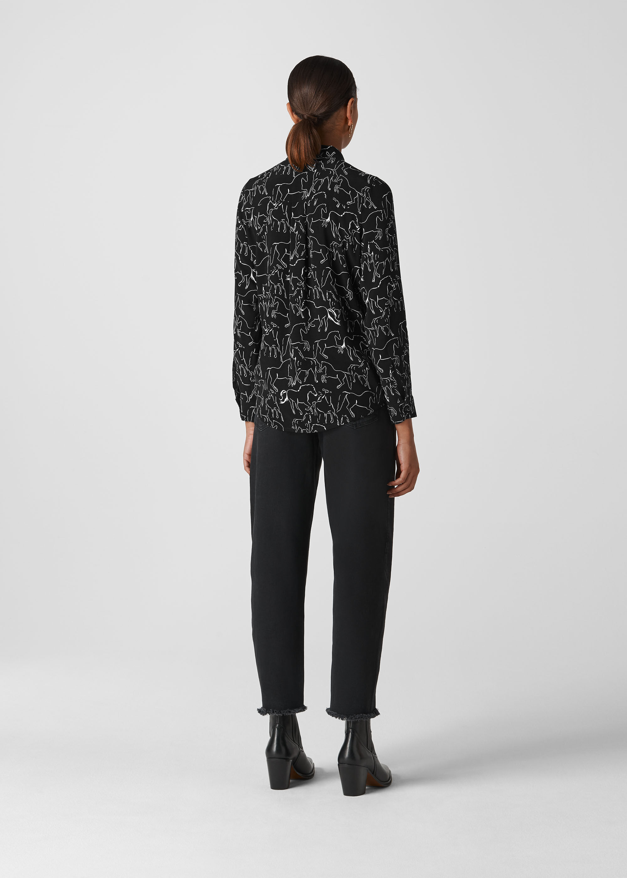 Whistles stallion print shirt dress hot sale
