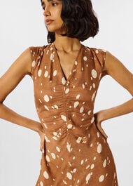 Deer Spot Viscose Midi Dress