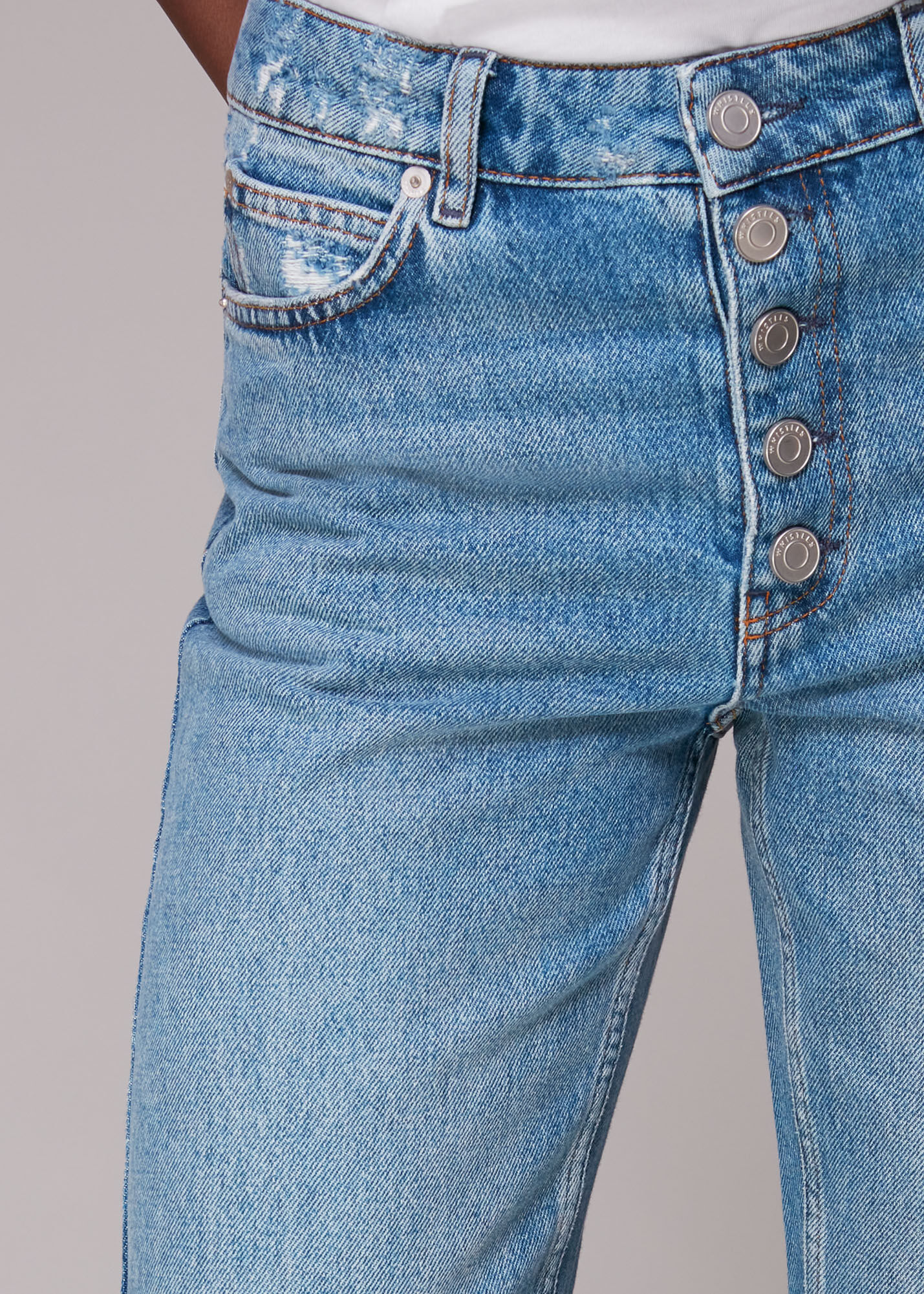 Button outlet fly jean