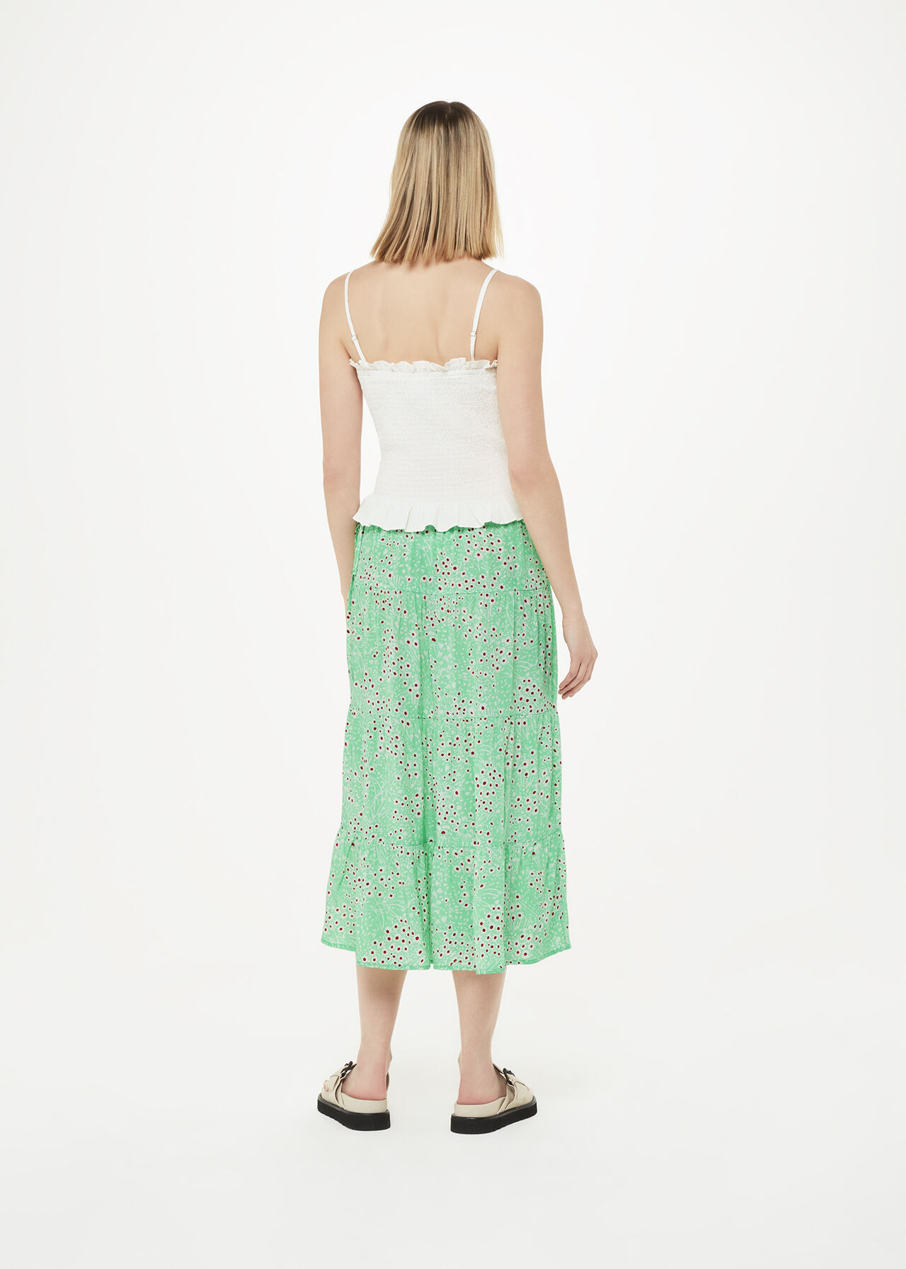 Daisy Meadow Tie Side Skirt