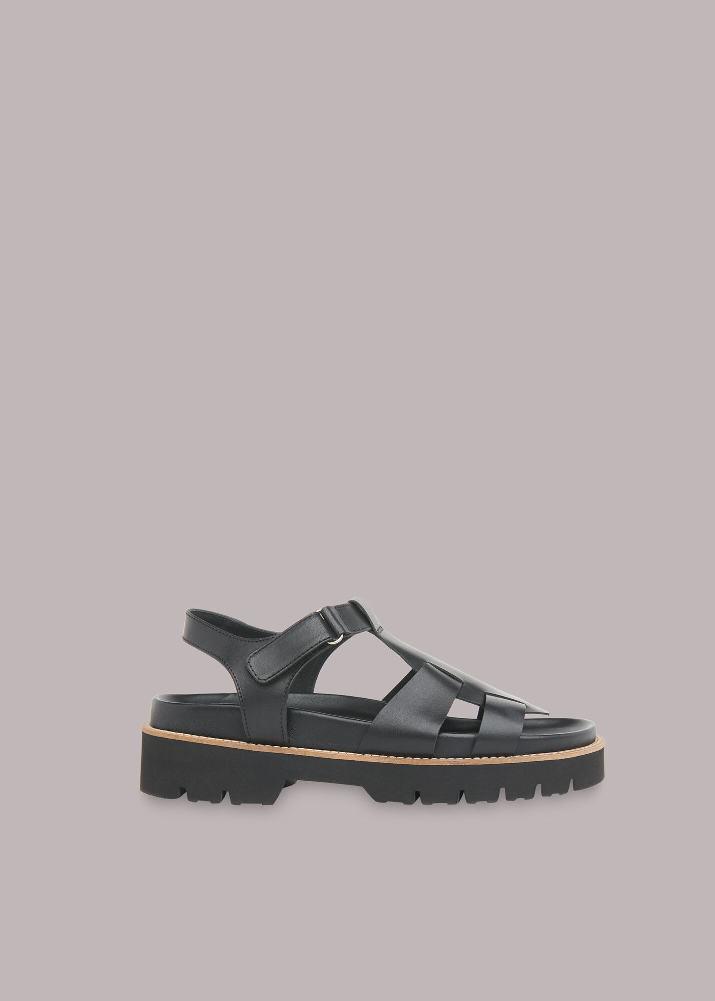 Black Khari Caged Sandal WHISTLES