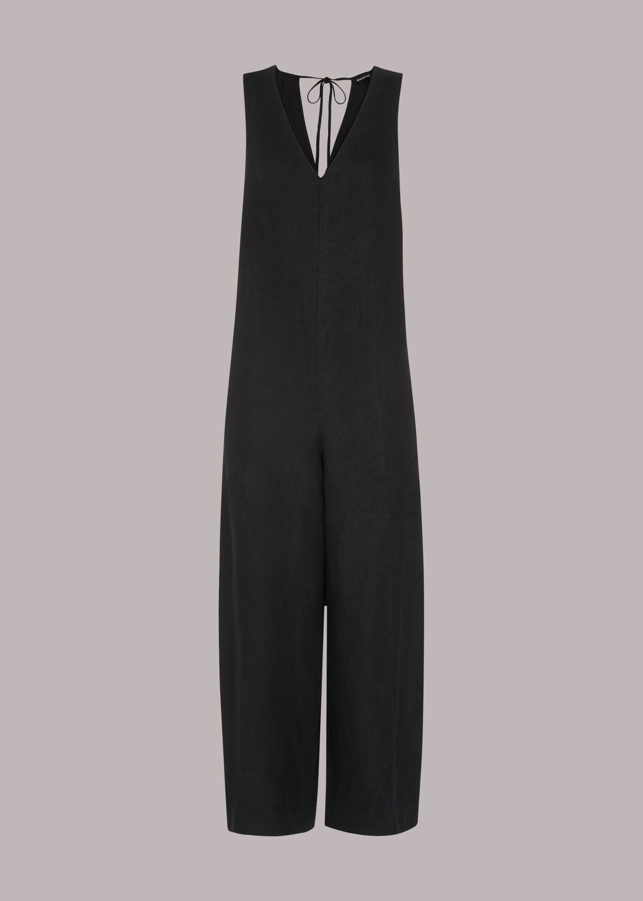Linen V Neck Jumpsuit