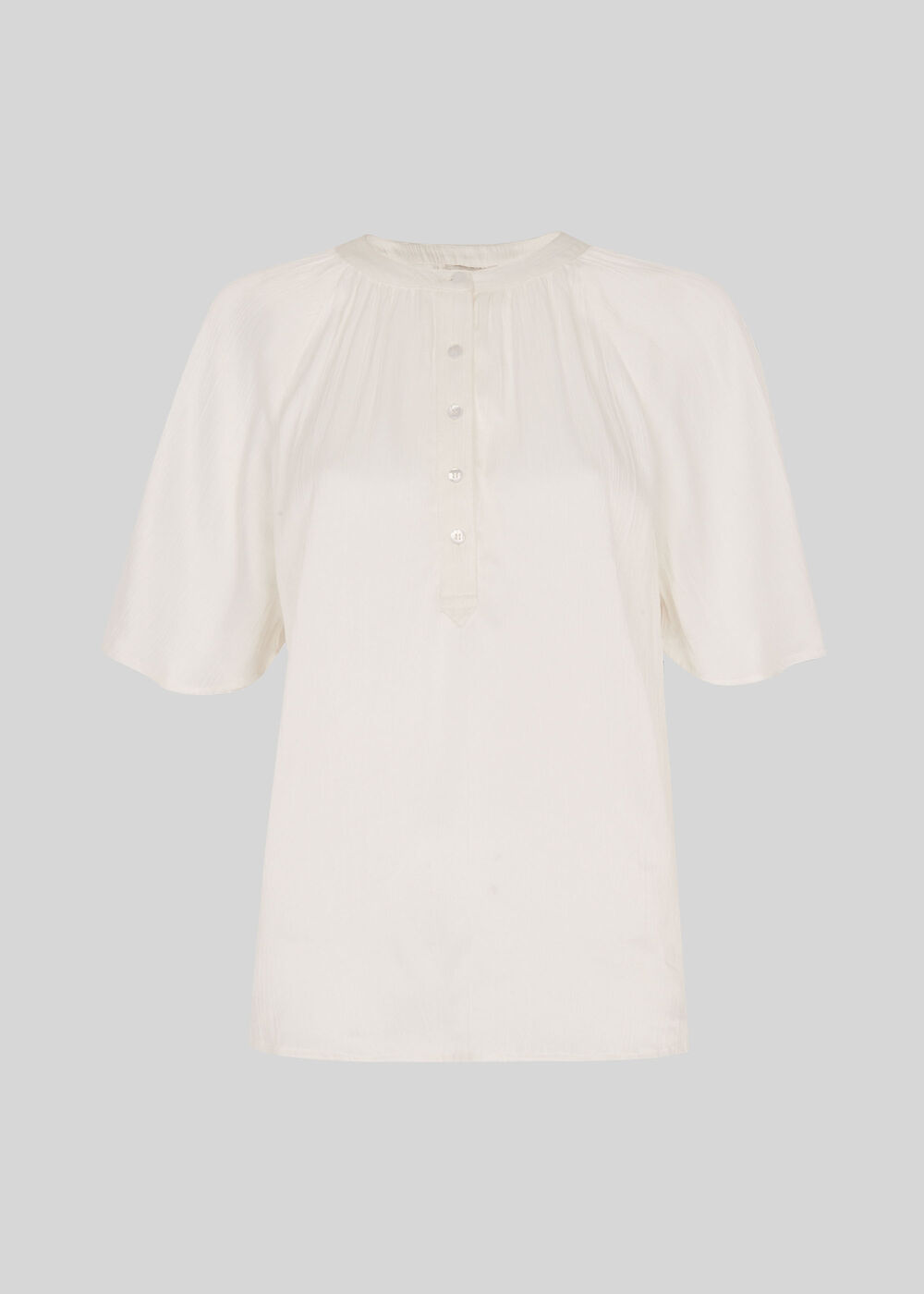 Paulina Textured Top Ivory