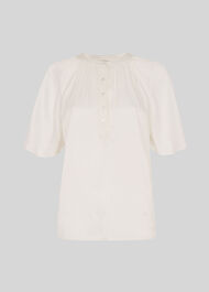 Paulina Textured Top Ivory