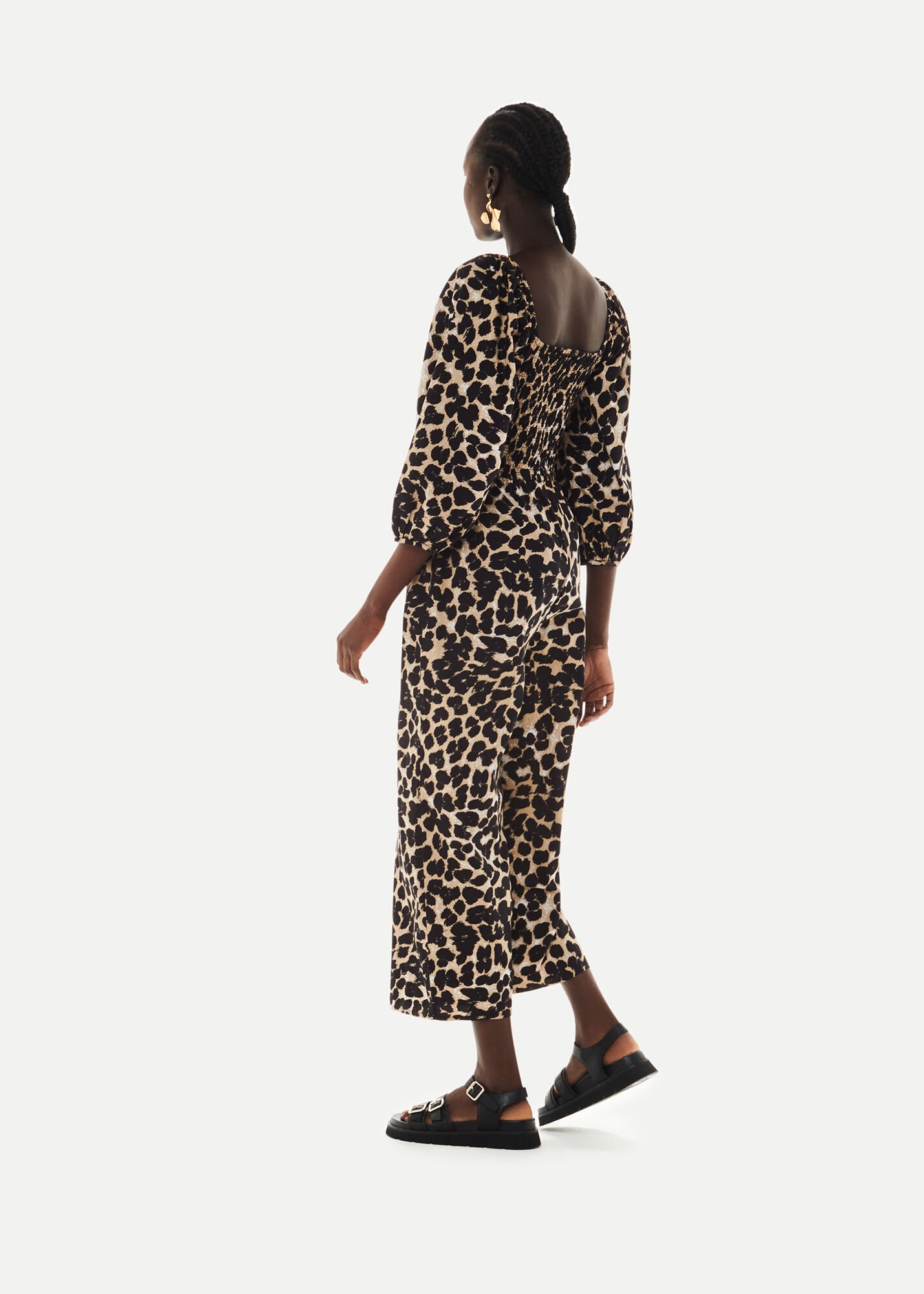 Warehouse leopard print jumpsuit hotsell