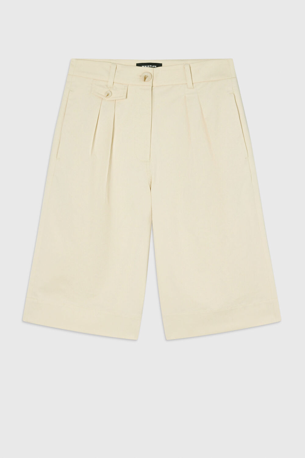 Neutral Cotton Bermuda Short