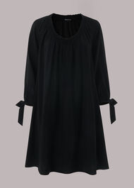Lydia Gathered Trapeze Dress