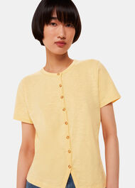 Isla Round Neck Button Tee