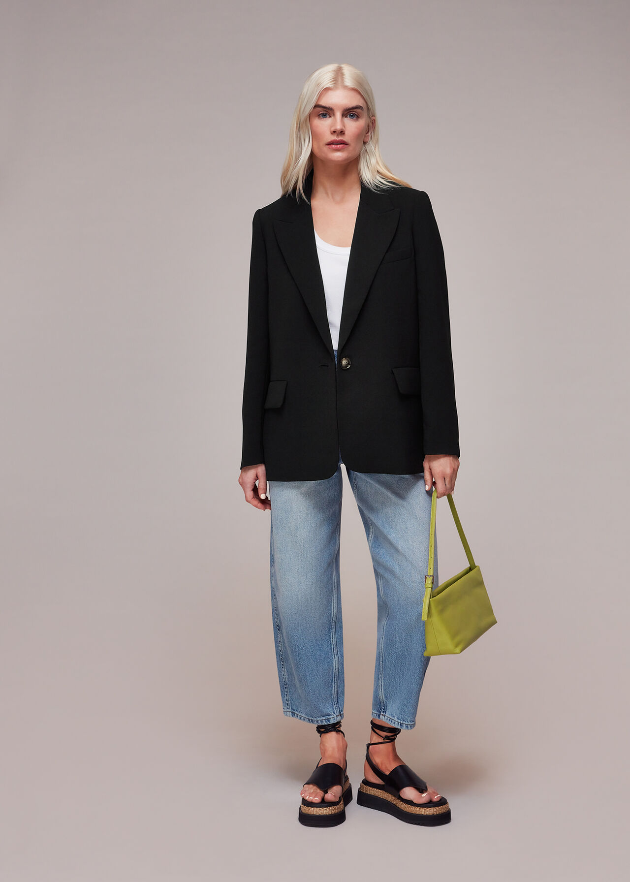 Petite Crepe Boyfriend Blazer