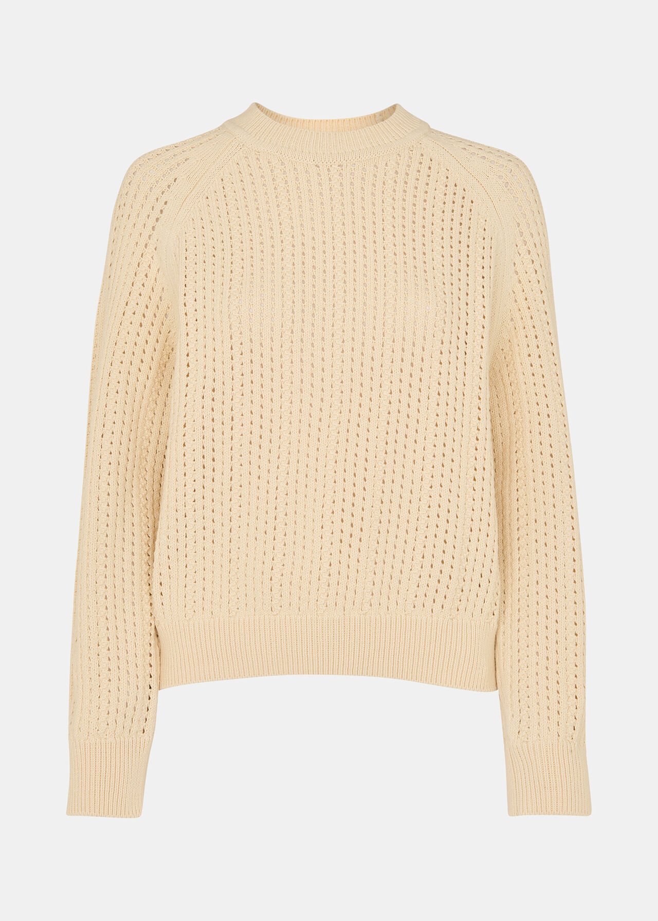 Pointelle Crew Neck Knit