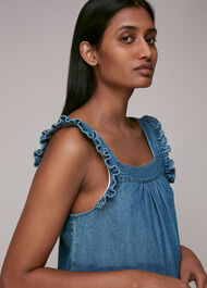 Chambray Trapeze Dress