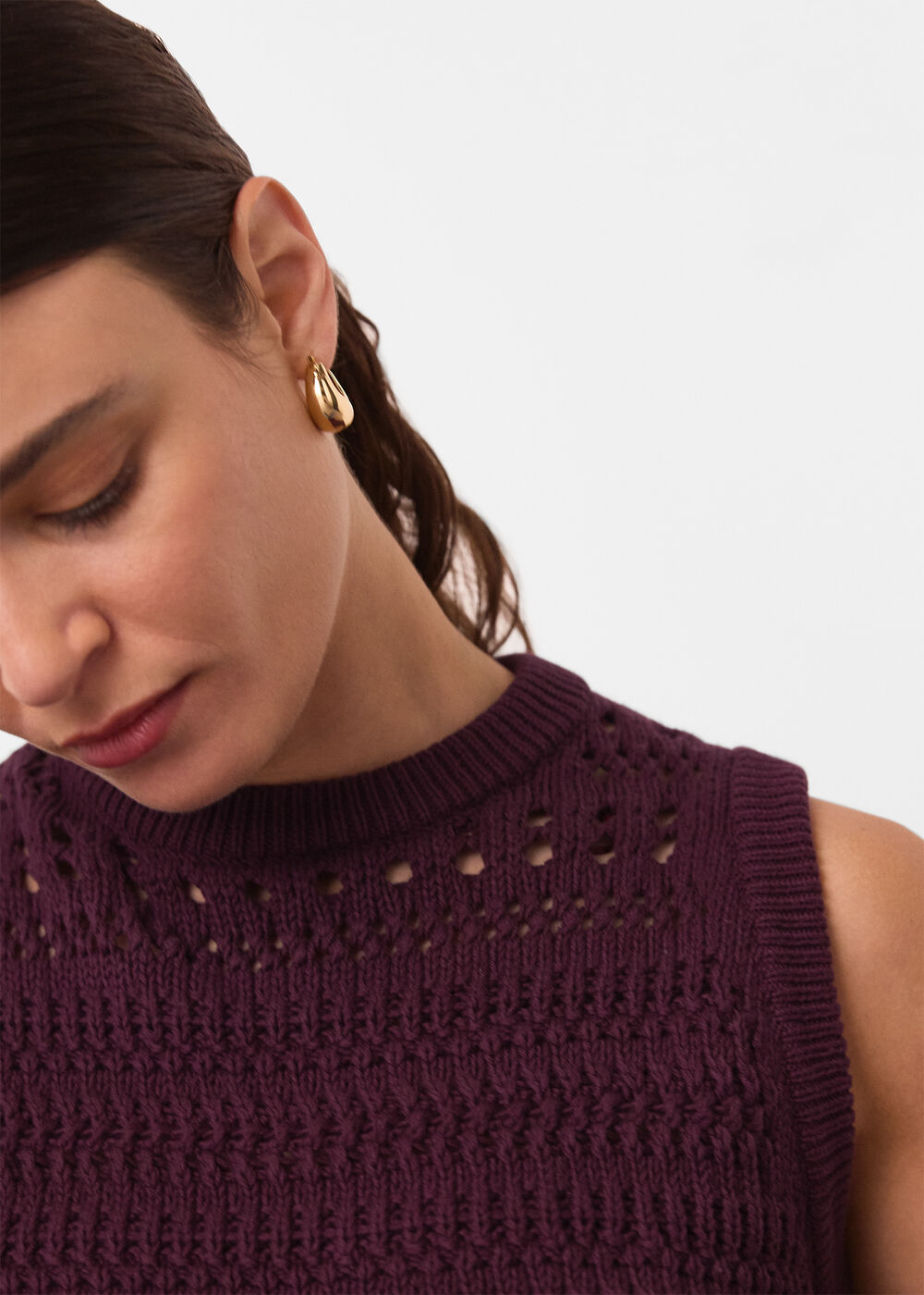 Chunky Cotton Pointelle Tank