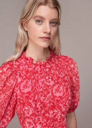 Clouded Floral Midi Dress