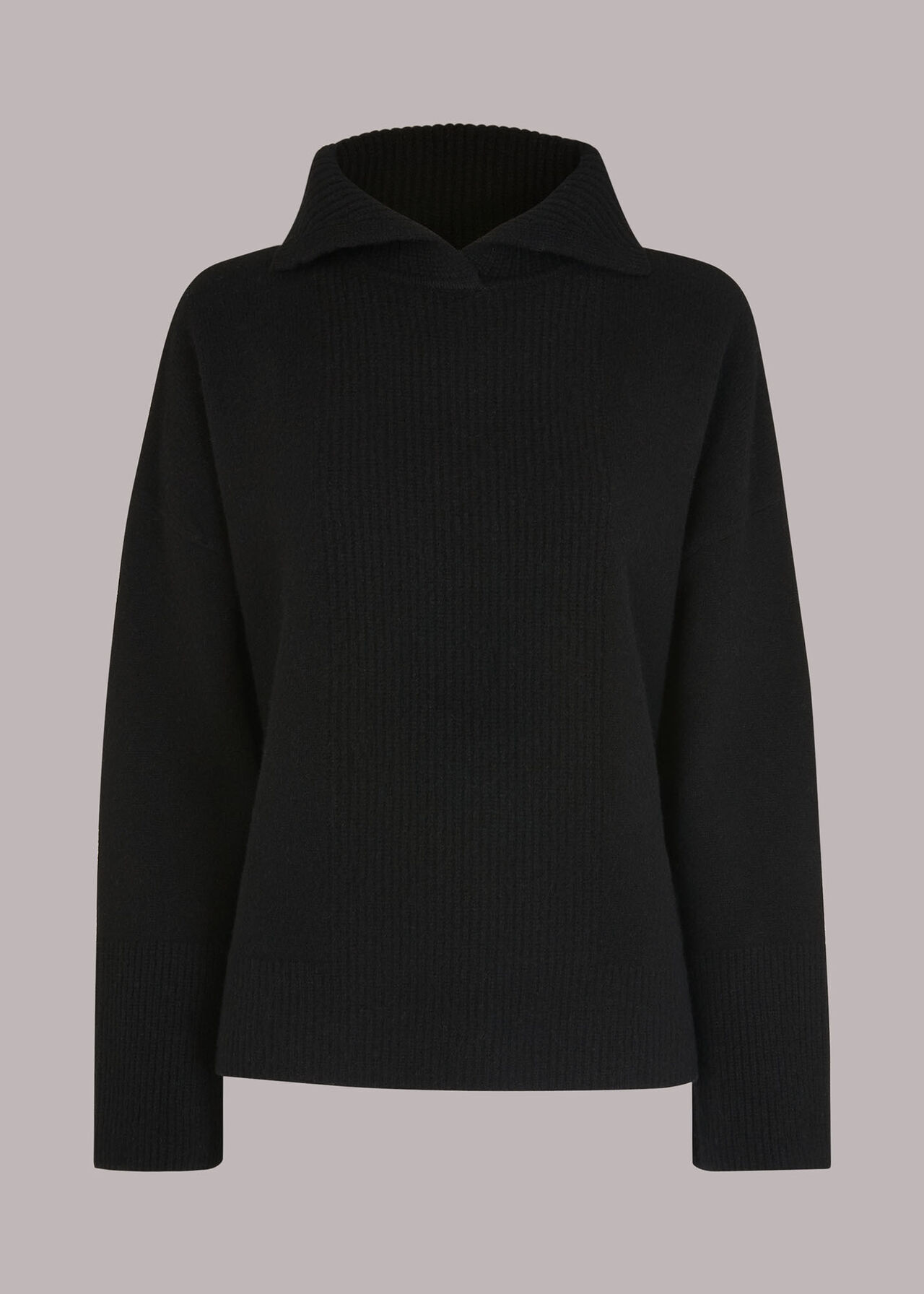 Rib Detail Collar Jumper