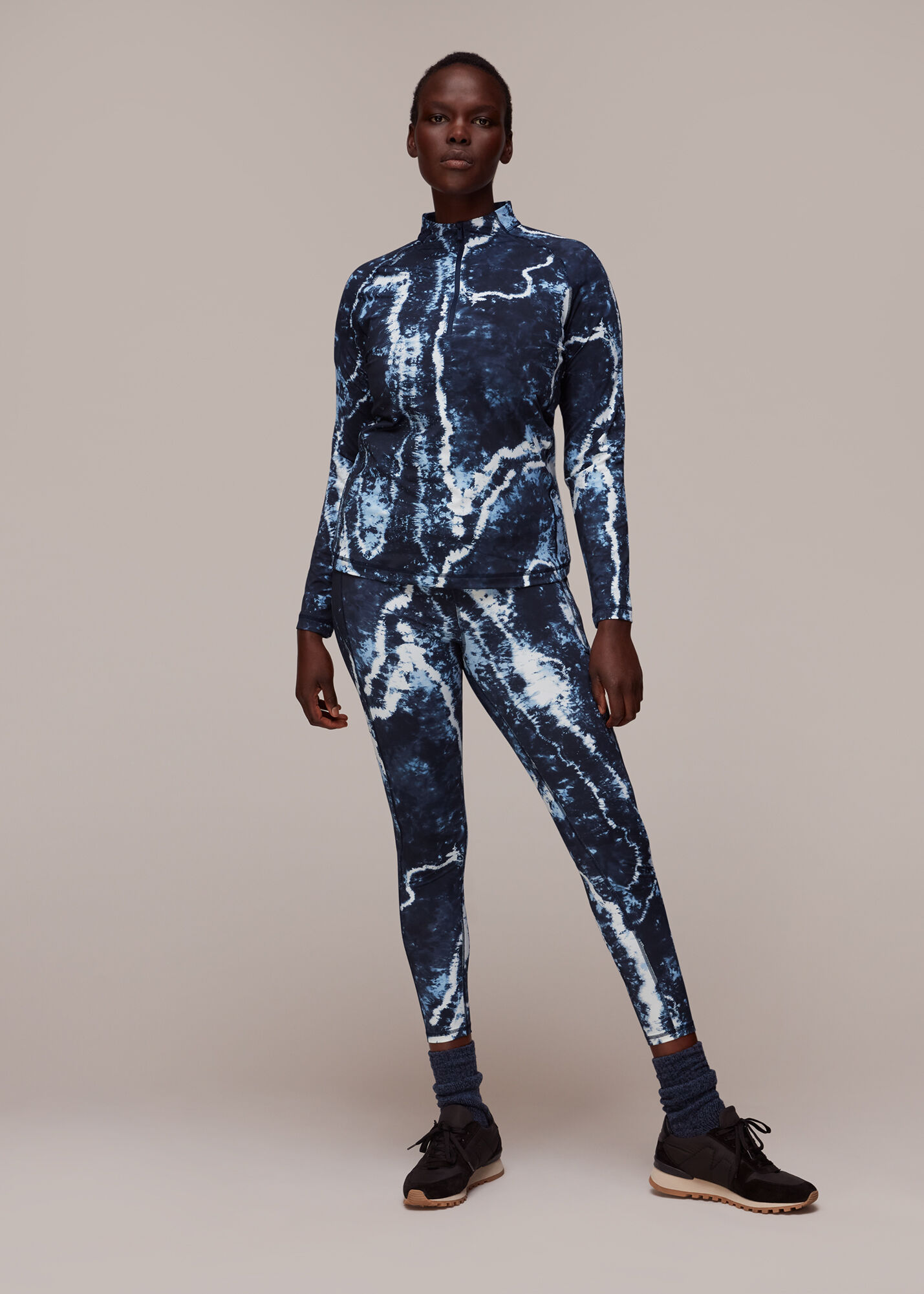 Blue Multi Tie Dye Layer Sports Top WHISTLES