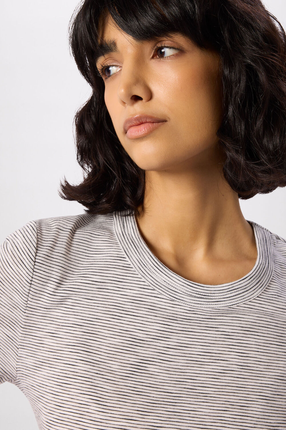Multicolour Rosa Double Trim Stripe TShirt