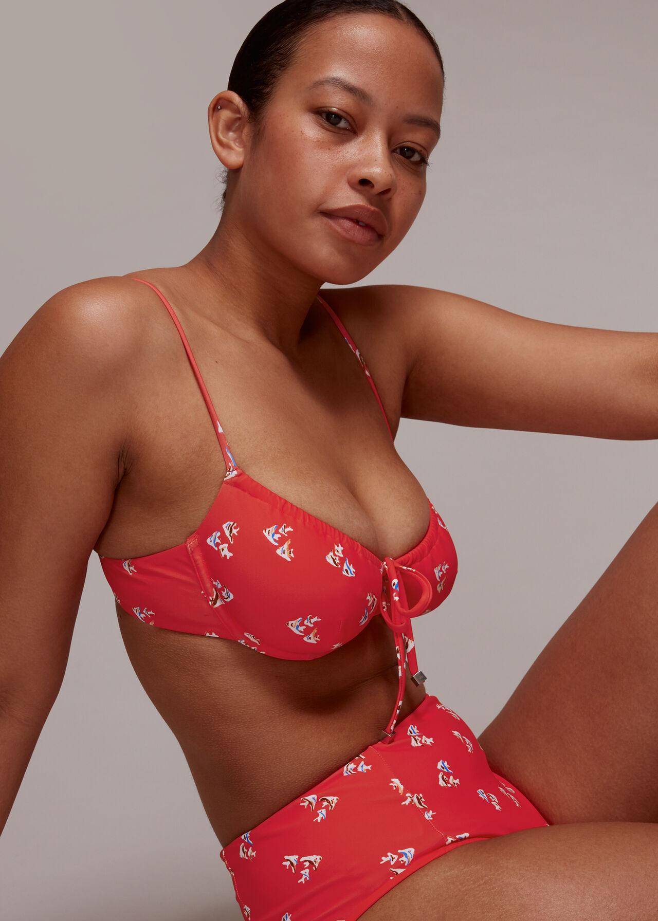 Fish Printed Bikini Bottom