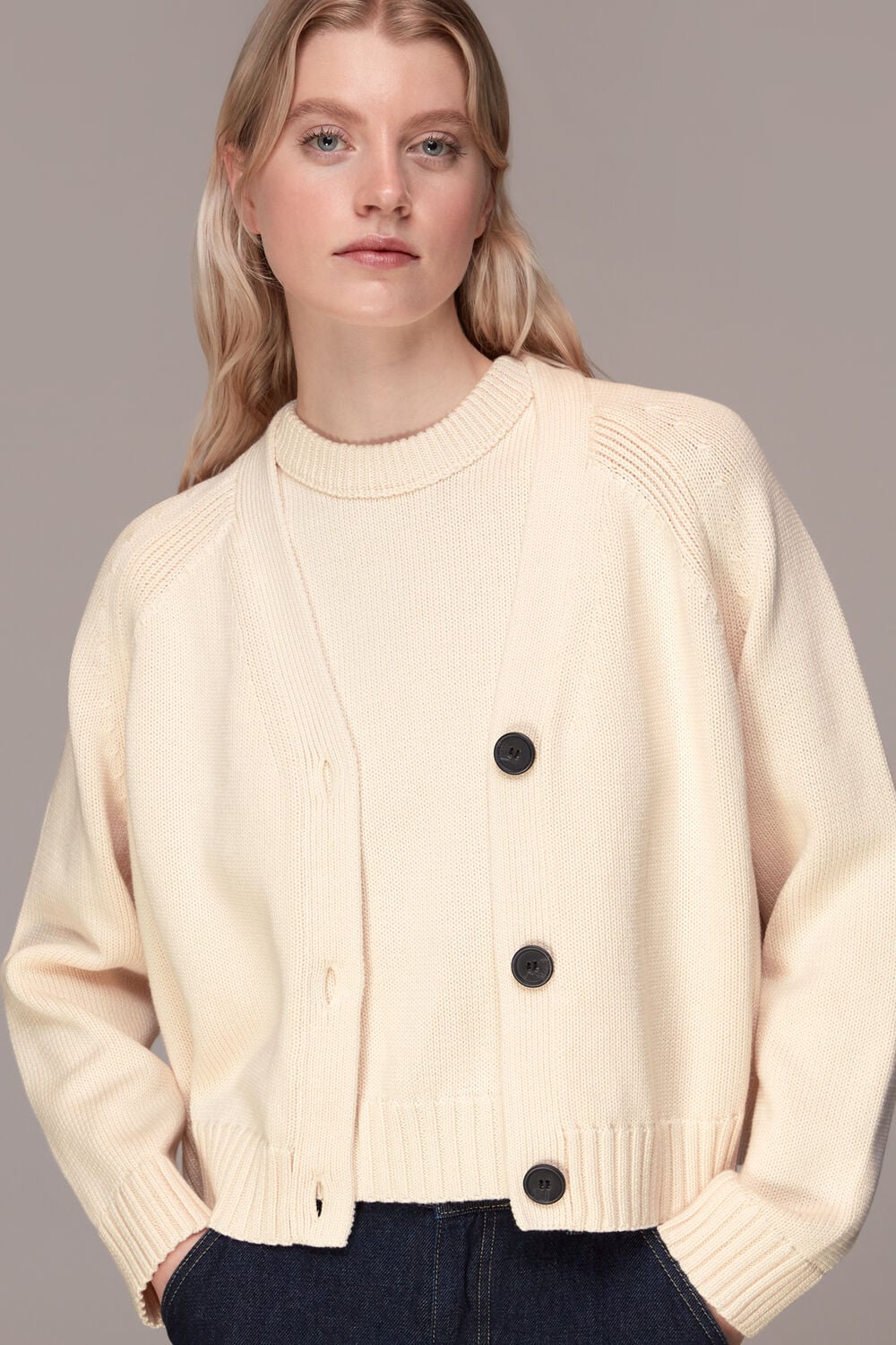Karine Rib Detail Cardigan