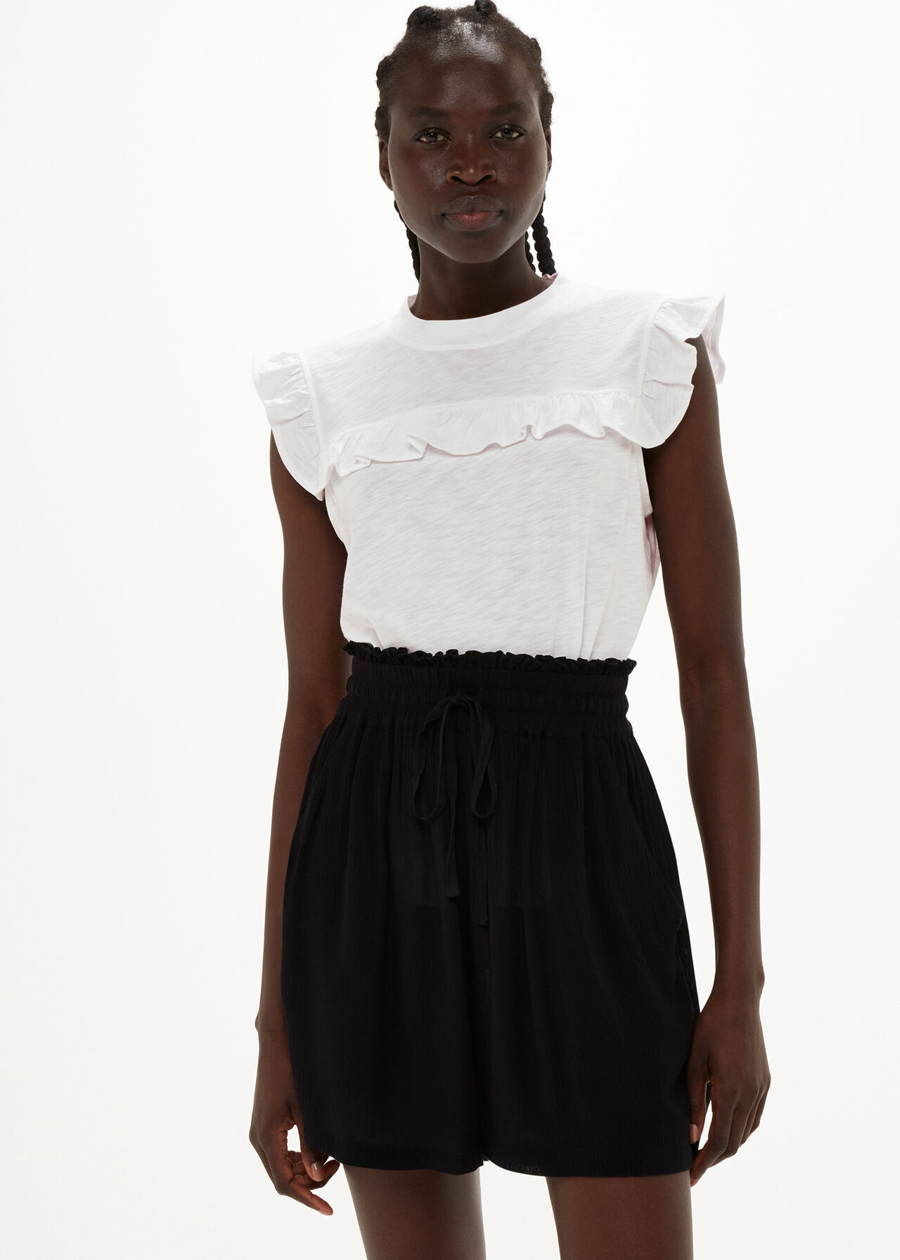 Cotton Yoke Frill Top