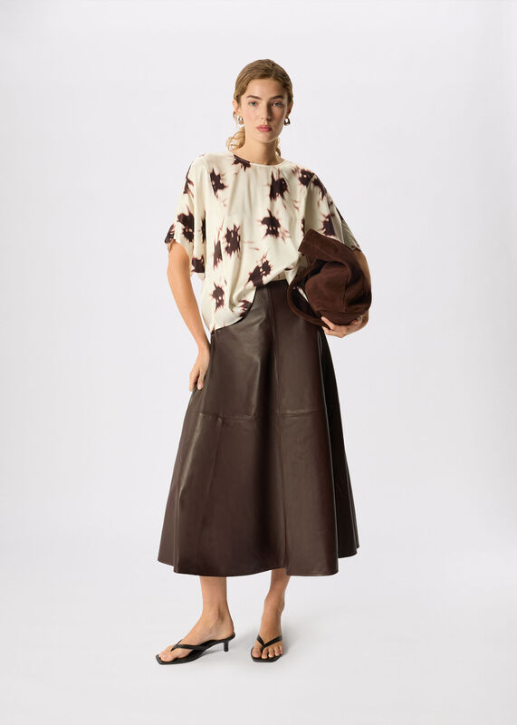 Ivory Shadow Floral Viscose Blouse