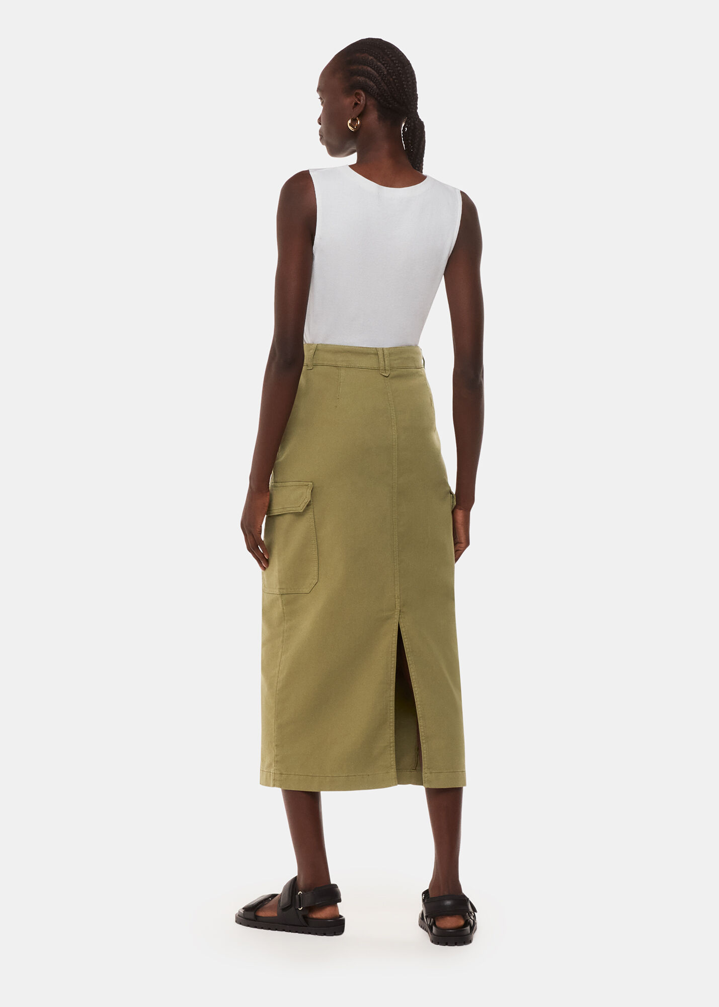 Khaki Cargo Midi Skirt | Whistles US | Whistles US | Khaki Cargo Midi Skirt | Whistles US | Whistles US |
