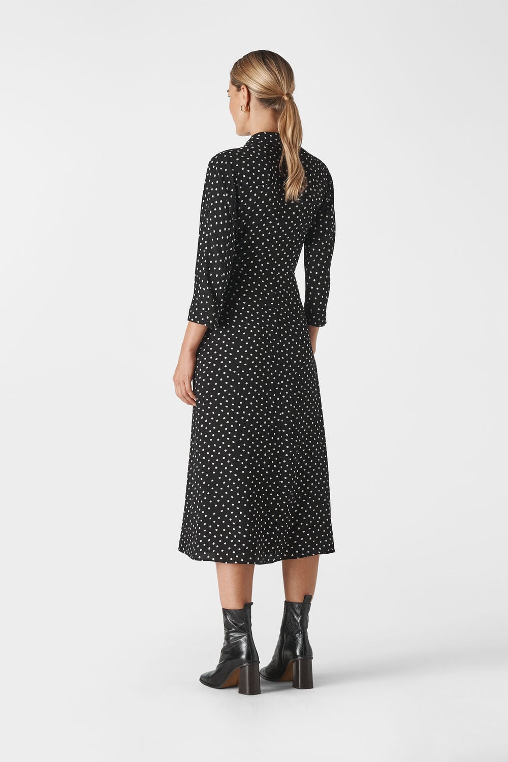 Abstract Spot Selma Tie Dress Black/Multi