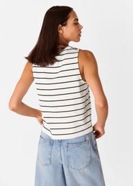 Stripe Button Front Tank