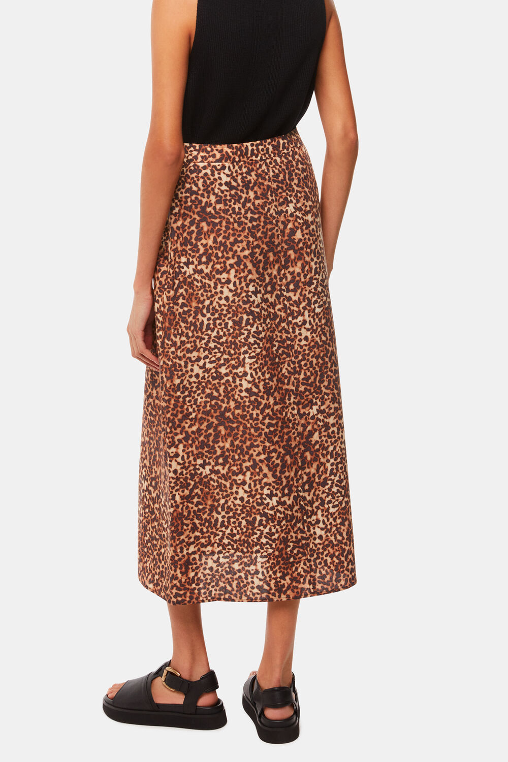 Marble Spot Front Split Skirt