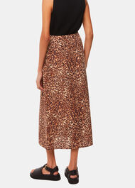 Marble Spot Front Split Skirt