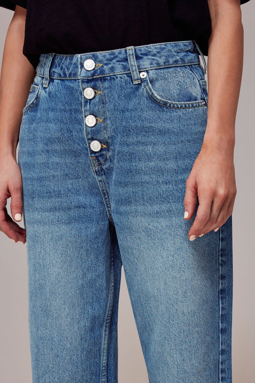 Petite Authentic Hollie Button Jean