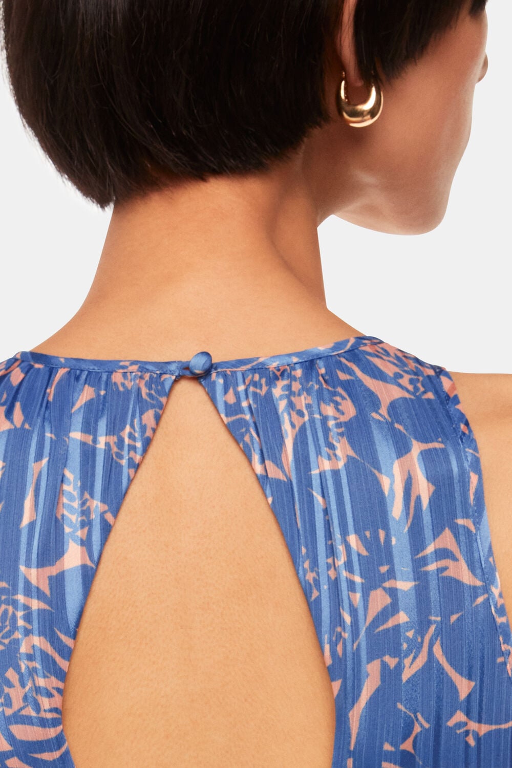 Purple Tropical Leaves Paloma Dress