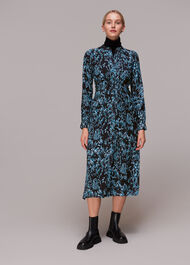 Wood Tiger Print Midi Dress