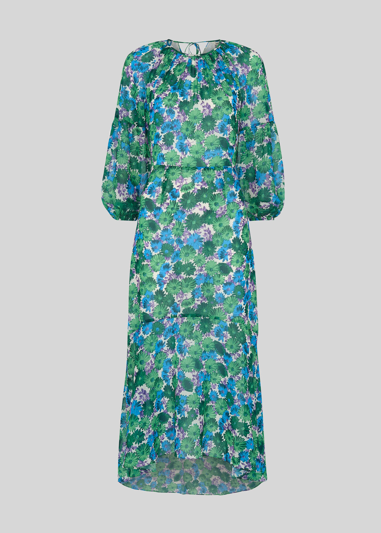 Alva Zinnia Floral Dress Blue/Multi