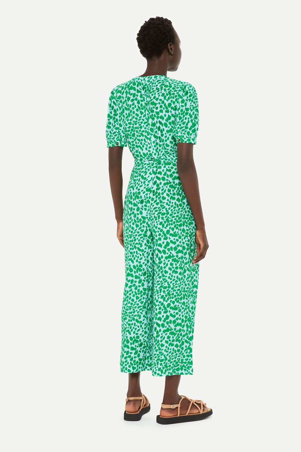 Petite Smooth Leopard Print Jumpsuit